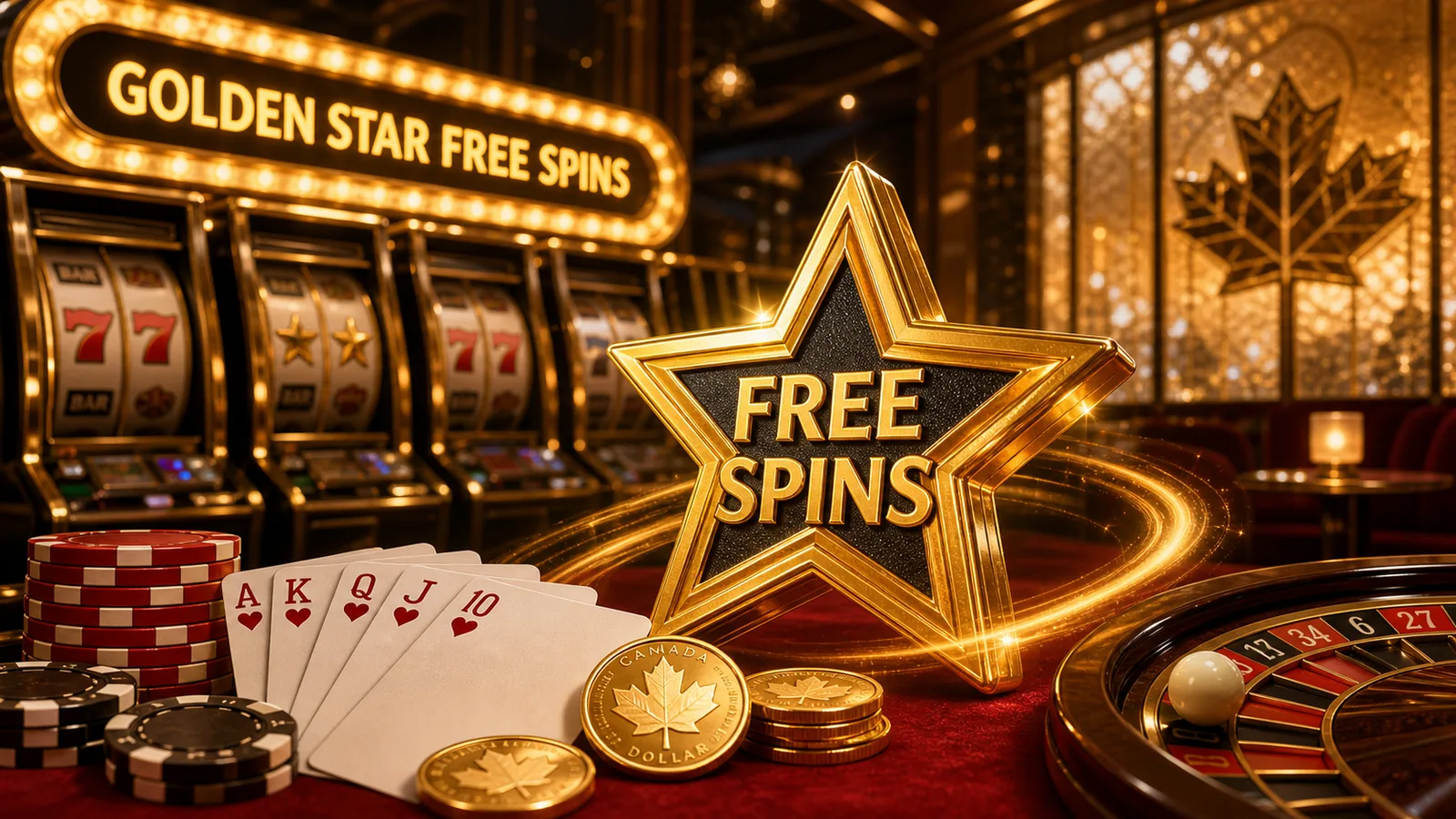 Golden Star Casino Free Spins Canada content banner